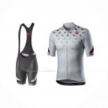 2021 Maillot Cyclisme Castelli Gris Blanc Manches Courtes Et Cuissard (5)